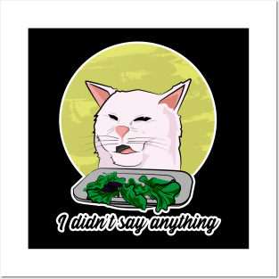 Meme cat white 2019 Posters and Art